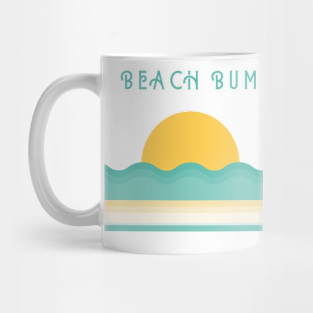 Beach Bum. Retro, Vintage Beach design for the beach lovers out there. by That Cheeky Tee